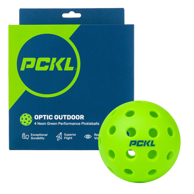 PCKL Optic Outdoor Pickleballs Green